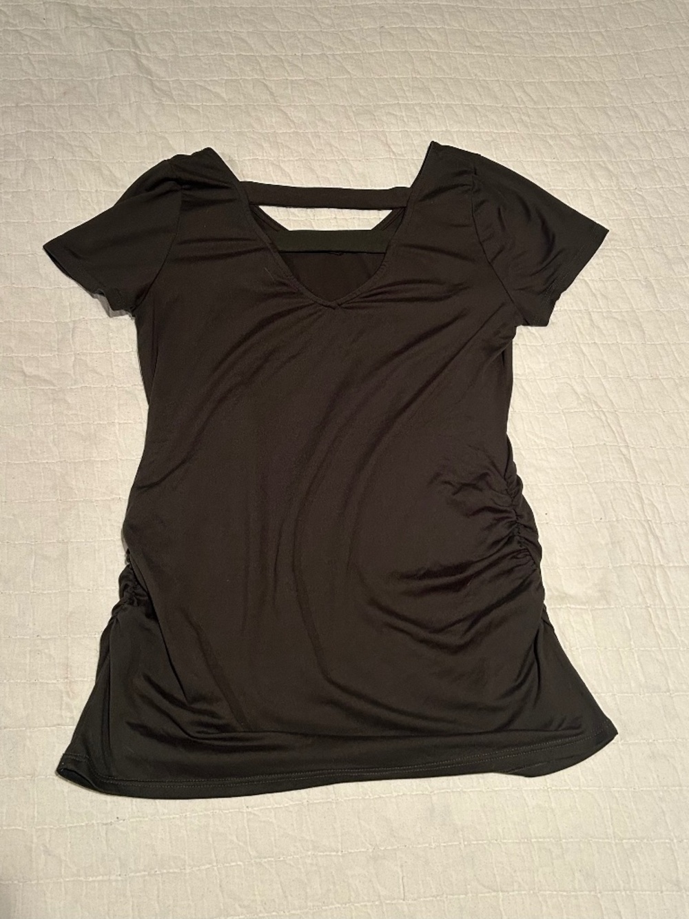 Moss Green Full Moon Maternity V- Neck XS